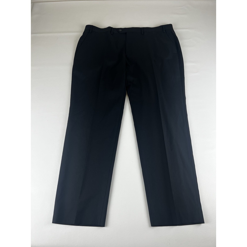 Lauren Ralph Lauren 40x30 Black Flat Front 70% Wool Dress Mens Pants